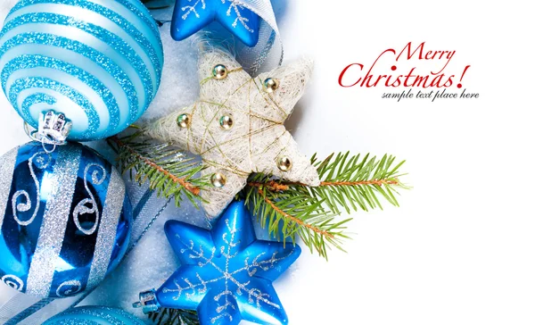 Christmas decorations isolated on white — Stock Photo, Image