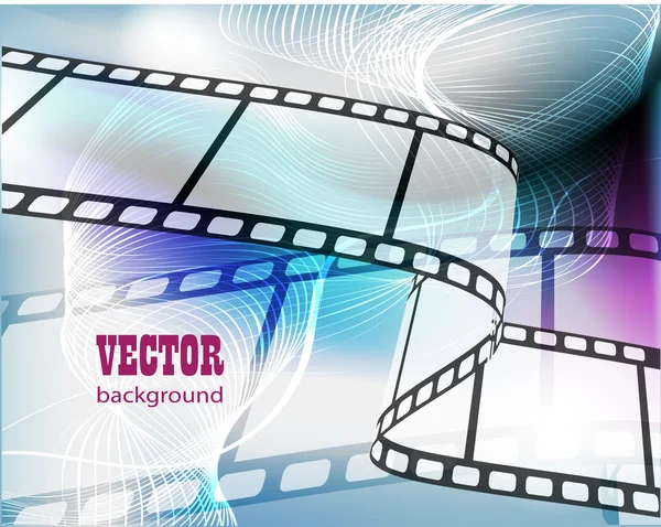 Curved photographic film — Stock Vector