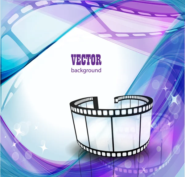 Curved photographic film. — Stock Vector