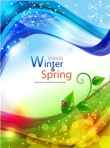 Vecteur printemps et hiver fond — Image vectorielle