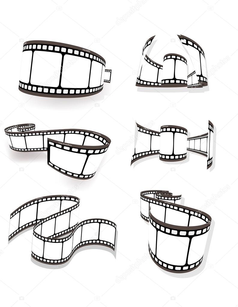 Curved photographic film.