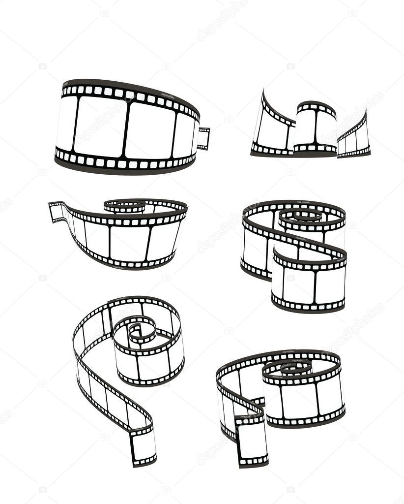 Set of curved photographic film