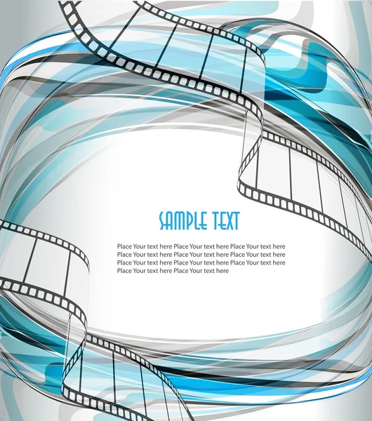 Curved photographic film. — Stock Vector