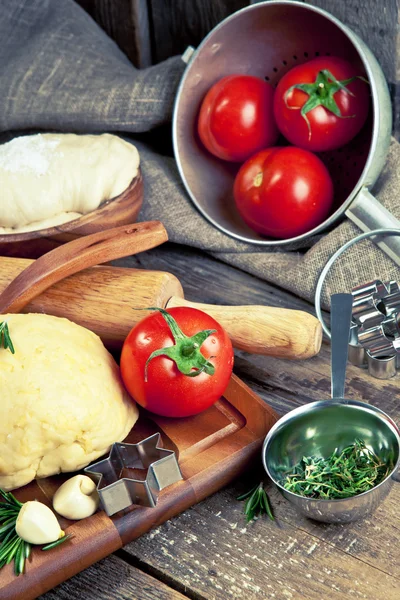 Dough on a table — Stock Photo, Image