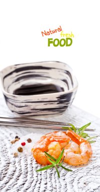 karidesler taze biberiye ile