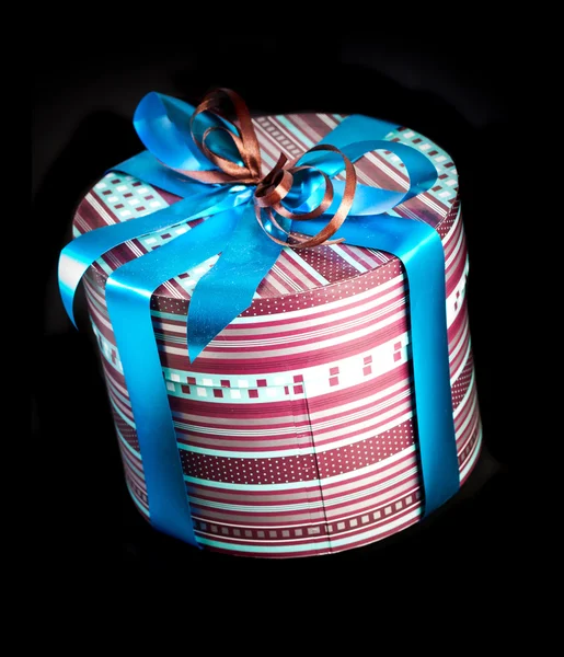 Round gift box — Stock Photo, Image