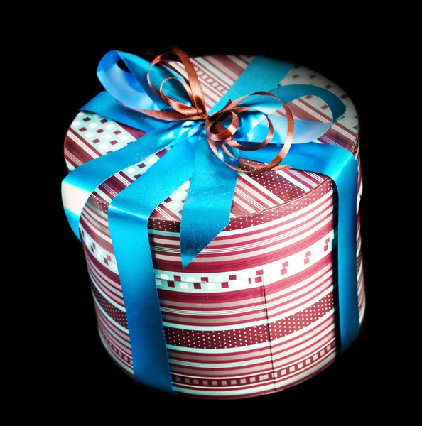 Round gift box — Stock Photo, Image