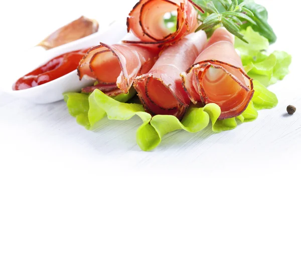 Prosciutto affettato — Foto Stock