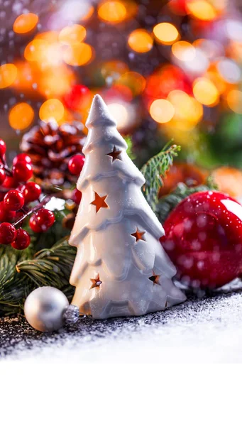 Christmas Decoration Dark Background — Stock Photo, Image