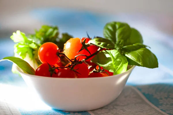 Tomaten Auf Weißem Teller lizenzfreie Stockbilder