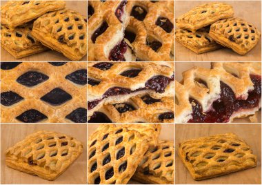 reçel ile lezzetli lezzetli pasta kümesi