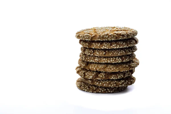 Delicious tasty cookies isolated on white — Stock Photo, Image