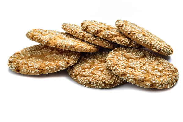 Leckere leckere Kekse isoliert auf weiß — Stockfoto