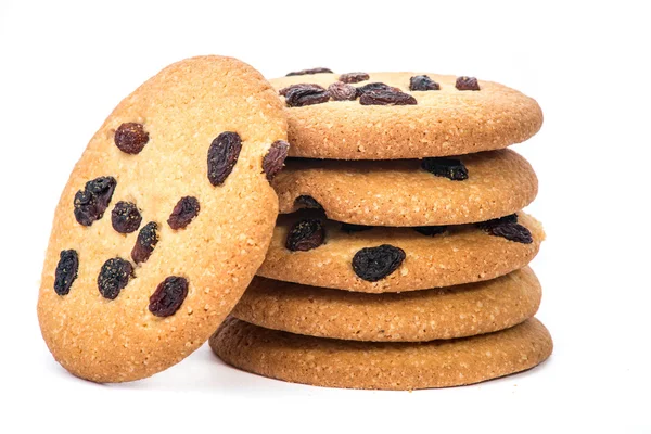 Deliciosas galletas sabrosas aisladas en blanco — Foto de Stock