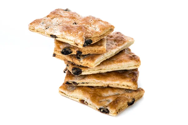Deliziosi biscotti gustosi isolati su bianco — Foto Stock
