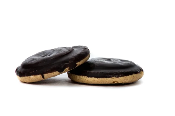 Beyaz izole lezzetli lezzetli kurabiyeler — Stok fotoğraf