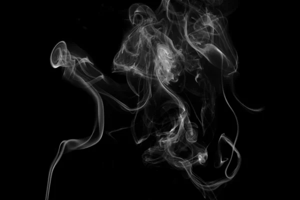 Smoke isolated on black — Stock Photo, Image