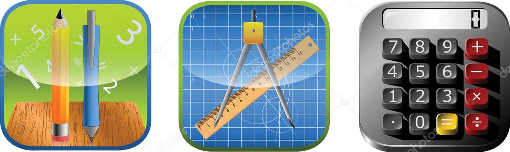 App Measurement/Math Icon set