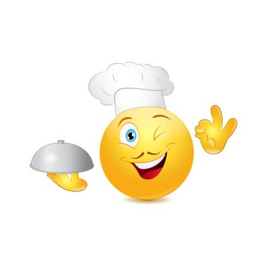 Chef emoticon vector