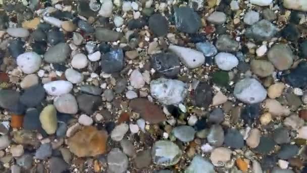 Морская вода с камнями — стоковое видео