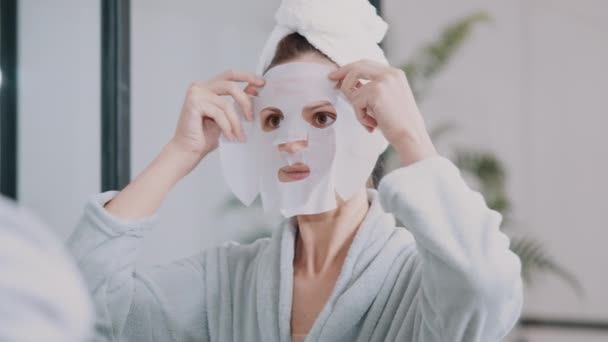 Masker wajah hari spa — Stok Video
