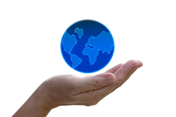 Abstract globe in the hand — Stock Photo, Image