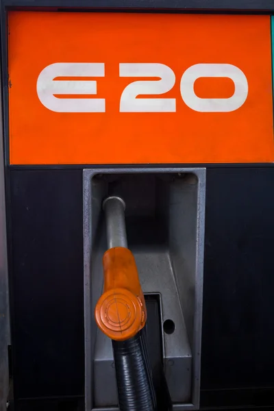 E20 Gas pump nozzle. — Stock Photo, Image