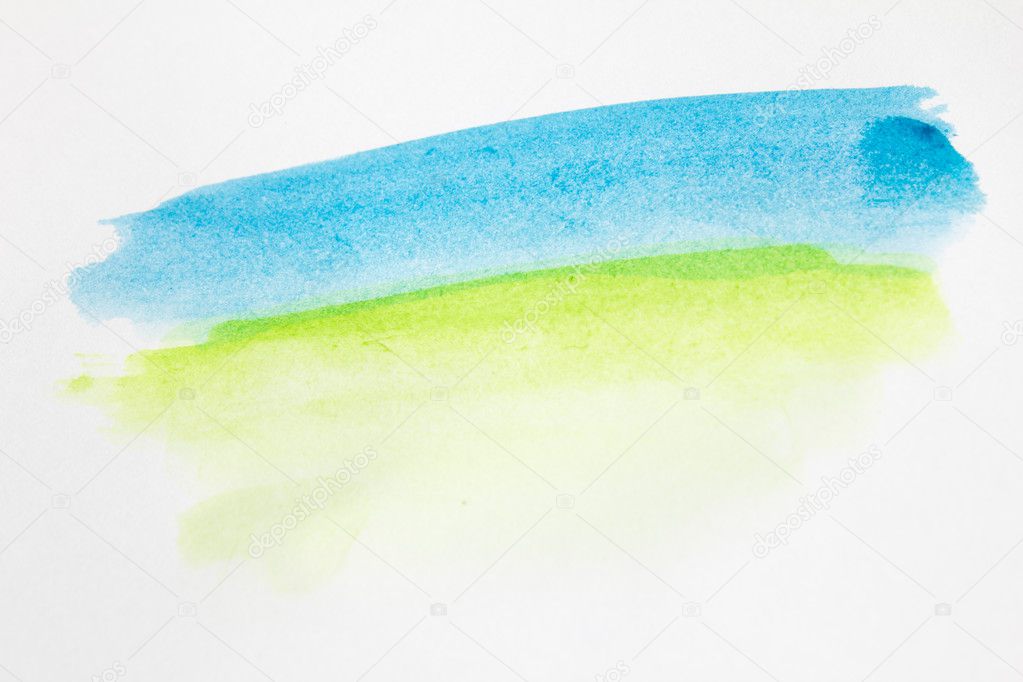 Abstract watercolor painted background with summer concept