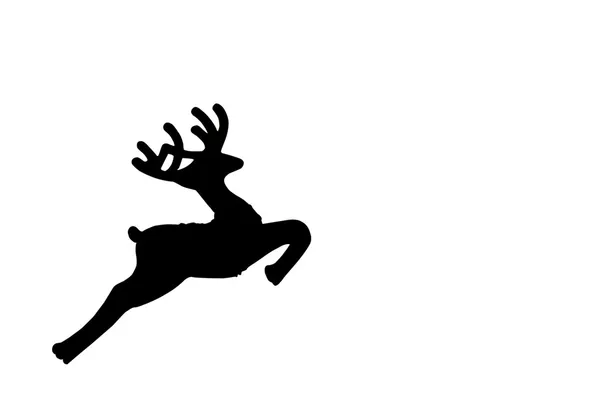 Black reindeer on white background. — Stock Photo, Image