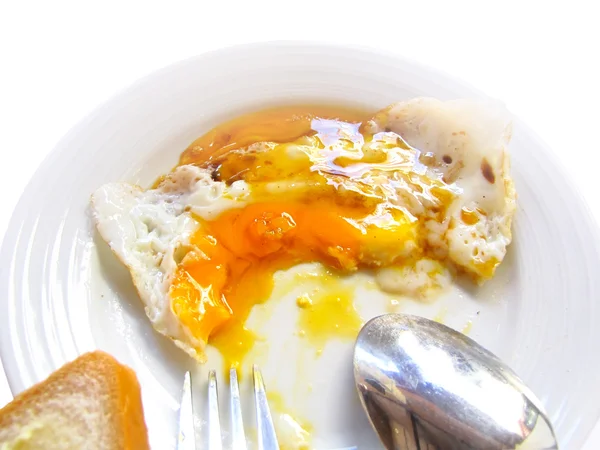 Eaten egg breakfast — Stock Photo, Image