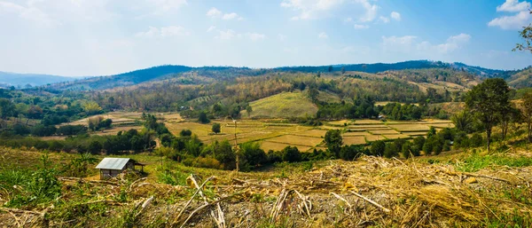 Bauernlandschaft von oben (Panorama) — Stockfoto