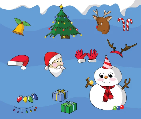 Iconos de Navidad — Vector de stock