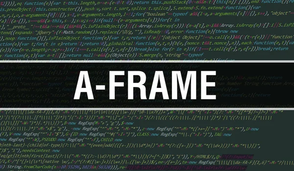Texto Frame Escrito Programming Code Abstract Technology Background Software Developer —  Fotos de Stock