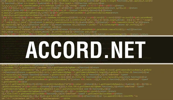 Accord Net Con Tecnologia Astratta Codice Binario Background Digital Dati — Foto Stock