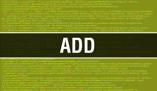 Adicionar Conceito Com Partes Aleatórias Código Programa Adicionar Com Código — Fotografia de Stock