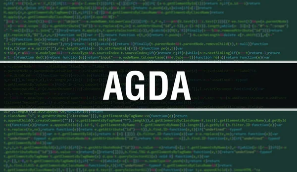 Agda Έννοια Τυχαία Μέρη Του Κώδικα Προγράμματος Agda Κώδικα Προγραμματισμού — Φωτογραφία Αρχείου