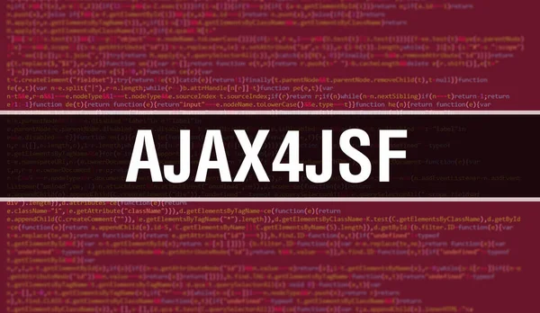 Concepto Ajax4Jsf Con Partes Aleatorias Del Código Del Programa Ajax4Jsf — Foto de Stock
