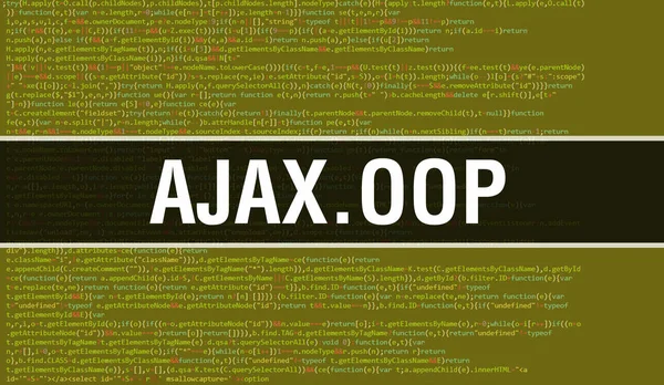 Ajax Oop Met Abstract Technologie Binary Code Achtergrond Digitale Binaire — Stockfoto