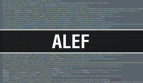 Alef Ilustração Conceito Usando Código Para Desenvolvimento Programas Aplicativo Código — Fotografia de Stock