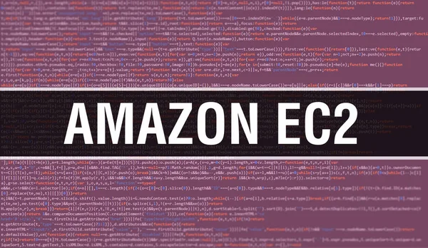 Amazon Ec2 Кодовым Текстом Digital Java Amazon Ec2 Концепция Вектора — стоковое фото