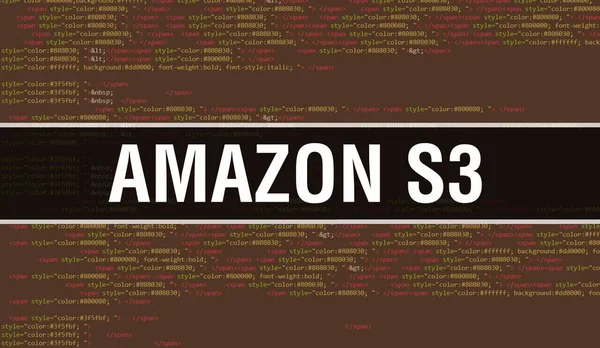 Amazon Cyfrowym Tłem Technologii Kodu Binarnego Streszczenie Tła Kodem Programu — Zdjęcie stockowe