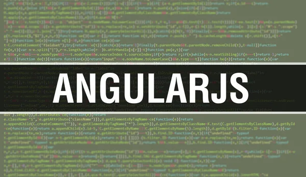 Angularjs Com Texto Código Java Digital Angularjs Conceito Vetor Codificação — Fotografia de Stock