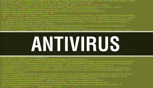 Antivirus Concept Met Random Parts Program Code Antivirus Met Programmeercode — Stockfoto