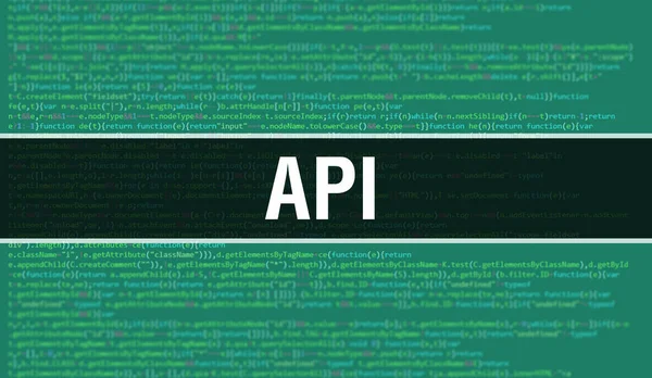 Api Текстом Кода Digital Java Векторная Концепция Api Компьютерного Программного — стоковое фото