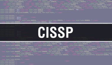 İkili kodlu dijital teknoloji geçmişi olan CISSP. Program kodu ve CISSP ile soyut arkaplan. Programlama ve kodlama teknolojisi geçmişi. Program listeli CISSP