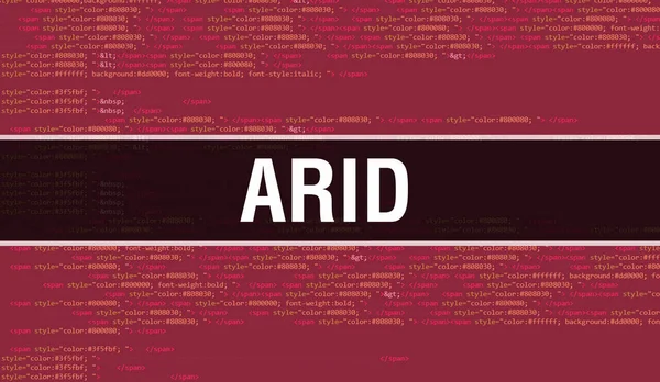 Arid 컨셉트 Random Parts Program Code Arid Text Written Programming — 스톡 사진