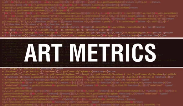 Métricas Art Com Texto Código Java Digital Art Metrics Conceito — Fotografia de Stock