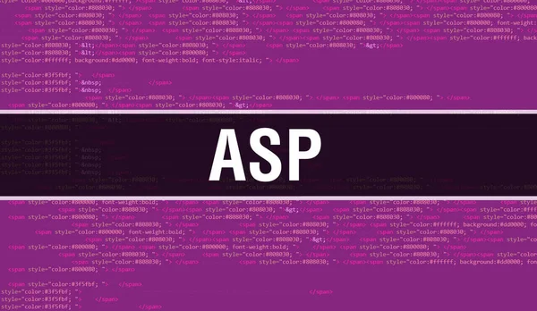Asp Concept Random Parts Program Code Asp Text Written Programming — Fotografia de Stock
