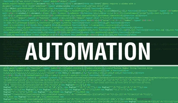 Automatisierungstext Geschrieben Auf Programmiercode Abstrakte Technologie Hintergrund Der Software Entwickler — Stockfoto