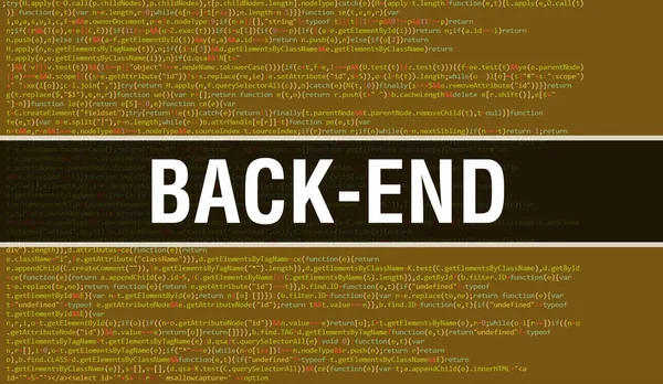 Σχέδιο Back End Τυχαία Τμήματα Του Κώδικα Προγράμματος Back End — Φωτογραφία Αρχείου